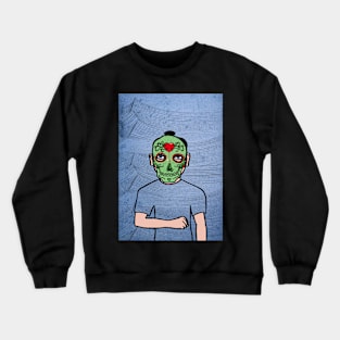 Ruth NFT - MaleMask with MexicanEye Color and BlueSkin on TeePublic Crewneck Sweatshirt